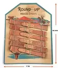 Round Up Western Tooled Leather Watch Straps Counter Top Display 1950's