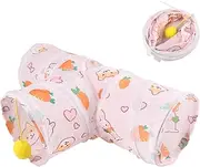 Bunny Tunnel - Bunny Tunnels for Rabbits Indoor | Foldable & Guinea Pig Tunnel | Pet Playing Sleeping Pipe, Portable Rabbits Cat Toys for Guinea Pigs Ferret Kittens