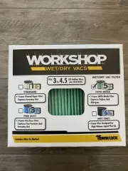 Workshop Wet/Dry Vacs Vacuum WS13045F HEPA Media Pleated Paper Filter Short
