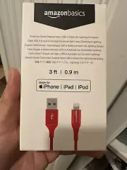 Amazon basic 3ft USB-A To Lighting Cable ( Red )