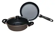 Swiss Diamond | Nonstick Induction 3 Piece Set: Fry Pan & Casserole | HD Classic