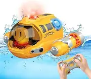 Remote Control Boat Pool Toys for Kids 6+, 2.4ghz Fast Mini RC Boat with Spray Gasboat and Led Lights Water Toy for Swimming Pool & Lakes