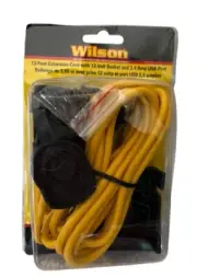 Wilson Antennas 305203ECUSB -12 Foot Extension Cord W/ 12V Socket + 2.4 Amp USB