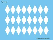 9"x12" STENCIL Harlequin 2" tall Diamond Shape Border Wall Art Craft DIY Signs