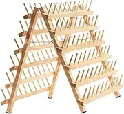 Wooden Thread Holder,Wooden Folding Thread Holder Organizer for Cross Stitches - 120-Spool Thread Organizing Rack for Embroidery Quilting Mending Buniq
