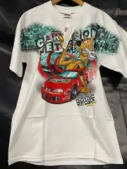 Vintage Scooby Doo Wacky Racing All Over Print Shirt Size Small NWT S cartoon
