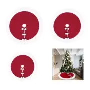 Christmas Tree Skirt Red, Red Checked Tree Skirt, Xmas Tree Mat