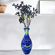 3D Puzzle Vase, 3D Arts Puzzle Vase for Adults Arc Design Multipurpose Decorative 3D Jigsaw Unique for Arrangement Office Home Decoration (Blue Boat)