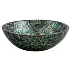 Marble Decorative Sink Abalone Shell Overlay Work Counter Top Vessel for Office
