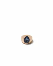 Teardrop Stone Metal Ring - Medium