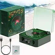 L umena Lamp Record Player,L umena Lights Record Player,L umena Retro Wave Record Player,Vinyl Record Player Lamp,Waves Vinyl Bluetooth Speaker,Waves Vintage Vinyl Record Player Bluetooth Speaker (A)