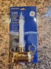 NEW!! GE LED Flickering Window Candle - Battery Powered - Built in Timer