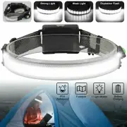 LED Head Band Light Flashlight Headlamp 3Mode Broadbeam Torch Lamp Waterproof