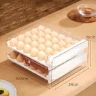HG Refrigerator Egg Holder Plastic Anti Breakage Clear Drawer Design Egg Storage