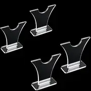 Suclain 2 Pairs Acrylic Knife Display Stand Fixed Blade Knife Collection Display Stand Holder for Single Knife Sword Table Rustic Cabin Home Decoration