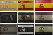 [YOYUMI] Spanish Flag Infrared Reflective Patch Military Identification Badge Tactical Morale Patch Hook and Loop Pack of 9 - Reflective