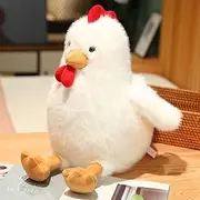 30cm White Chicken Plush Soft Cartoon Chick Doll Stuffed Animal Sleep Pillow
