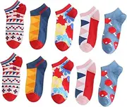 [VALICLUD] 5pairs Ankle Socks for Men and Women Comfortable and Breathable Cotton Short Stockings Fun Fashionable Socks for Casual Wear for