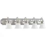 Quorum International 5094-5-65 Fort Worth Bathroom Vanity Light Satin Nickel