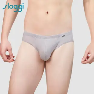 【sloggi MEN】COOL STRIPY極尚涼感系列三角褲 M-XL 灰岩礦(男士合身三角褲 G918503 QK)