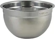 Tovolo Stainless Steel Mixing Bowls, 1.5 Qt - Metal Nesting Mixing Bowl with Rounded Lip for Easy Pour & Minimal Mess - Large & Small Dishwasher Safe Kitchen Supplies for Prep & Cooking