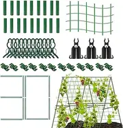 Garden Trellis for Climbing Plants | Metal Arch Vegetable Support Raised Bed Trellis | Gardening Grow Support Frame for Tomato Cucumber Flower Grape Fruit Beans