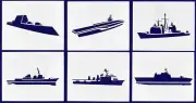 U.S. Navy Ships-- 6 Piece Stencil Set 14 Mil 8" X 10" Painting /Crafts/ Template