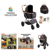 3 in 1 Large Pet Stroller for Dogs Cats Up to 66lbs, 4 Wheels Dog Stroller fo...