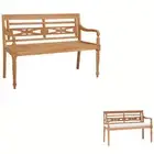 Solid Teak Wood Garden Batavia Bench Outdoor Multi Colours 120/150 cm vidaXL
