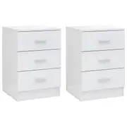 Bedside Cabinets 2 pcs High Gloss White 38x35x56 cm Engineered Wood vidaXL
