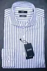 Hugo Boss Men's Jason Slim Fit Pastel Pink/Blue Striped Cotton Dress Shirt 41 16