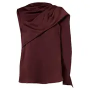 [Erdem] Asymmetric Drape Blouse