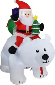Inflatable Santa Claus 2025 Fleece Bear Decoration Outdoor Indoor Inflatable Christmas Inflatable Christ