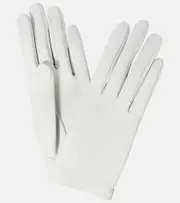[The Row] The Row Lorella leather gloves XS green