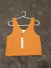 NWT House Of Harlow Sz L Orange Fish Net Crop Top