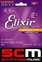 3 SETS X 10-47 ELIXIR BRONZE ACOUSTIC GUITAR STRINGS STRING SET EXTRA LIGHT