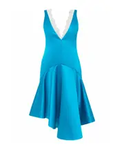 v-neck dress UK10,UK6 BLUE JADE