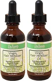 Virgin Hair Fertiliser Oil (2 Pack) - Roots and Scalp Treatment for Thinning or Breaking Hair Natural Hair Products African American Hair Products Enriched with Jamaican Black Castor Oil