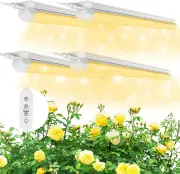 2FT LED Grow Light, 80W(4 × 20W) T8 Full Spectrum LED Grow Lamp for Sunlight wit