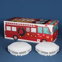在飛比找momo購物網優惠-【宏力】3V住宅用火災警報器消防車禮盒(偵煙3入+定溫1入/