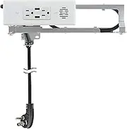 Docking Drawer Blade in-Drawer Outlet. (2) 15 amp AC outlets with (2) USB-A ports, White