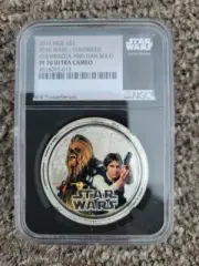 2011 NIUE $2 Star Wars Chewy $ Han 1 oz silver PF 70 Ultra Cameo Black Series