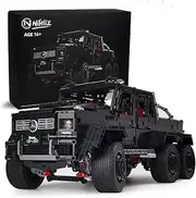 [Nifeliz] Black Pickup G63 6X6 MOC Building Blocks and Engineering Toy, Adult Collectible Model Cars Kits to Build, 1:8 Scale Truck Model (3300 Pieces)