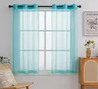 Short Sheer Curtains 45 inches Long with Grommet,Lightweight Voile Sheer