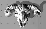 Goat Skull v2 custom head for 4" 6" 7" 12" action figures