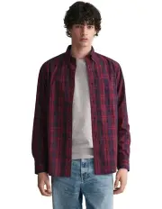 [Gant] Regular Fit Plaid Archive Poplin Shirt in Plumped Red