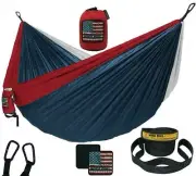 Wise Owl Outfitters Camping Portable Hammock Tree Straps Liberty USA Double Plus