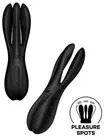 Sexy Silicone Vibrating Clitoris Stimulator Triple Dildo Vaginal Vibrator