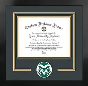 Campus Images NCAA Colorado State Rams Unisex Spirit Diploma Manhattan Black Frame with Bonus Campus Images Lithograph, Black, One Size