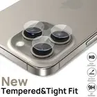 For iPhone 16 Pro Max 15 14 13 12 Camera Lens Rings Tempered Glass Protector